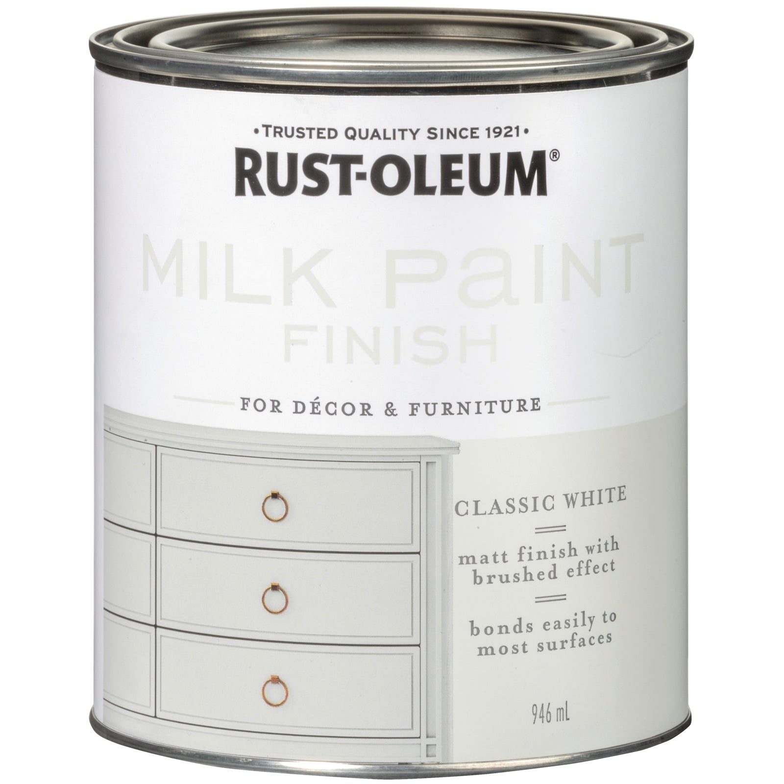 Rust-Oleum 946ml Classic White Milk Paint Finish Indoor