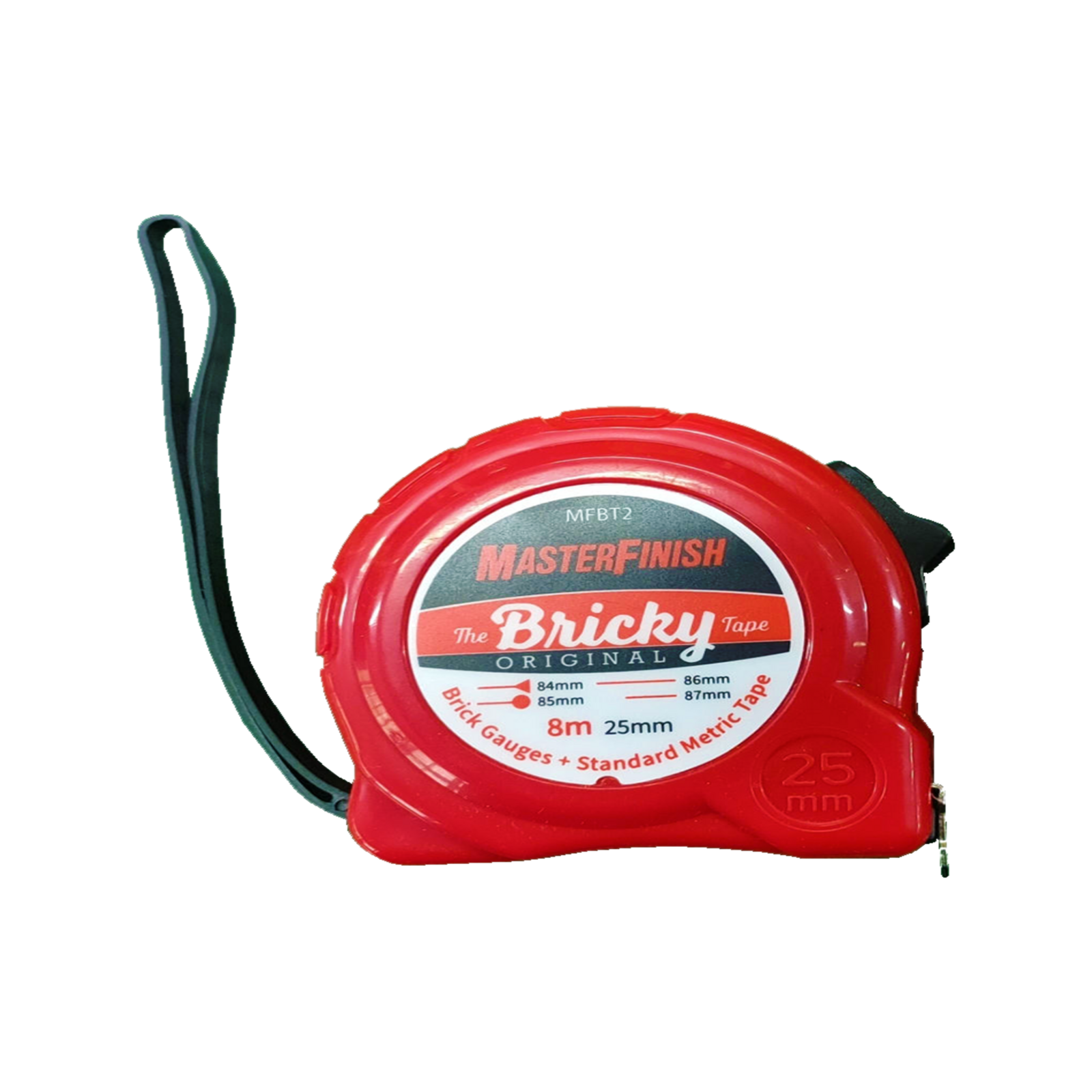 Masterfinish 8m Brick Tape - Bricklayer's Tape Measure with Brick Gauge Markings