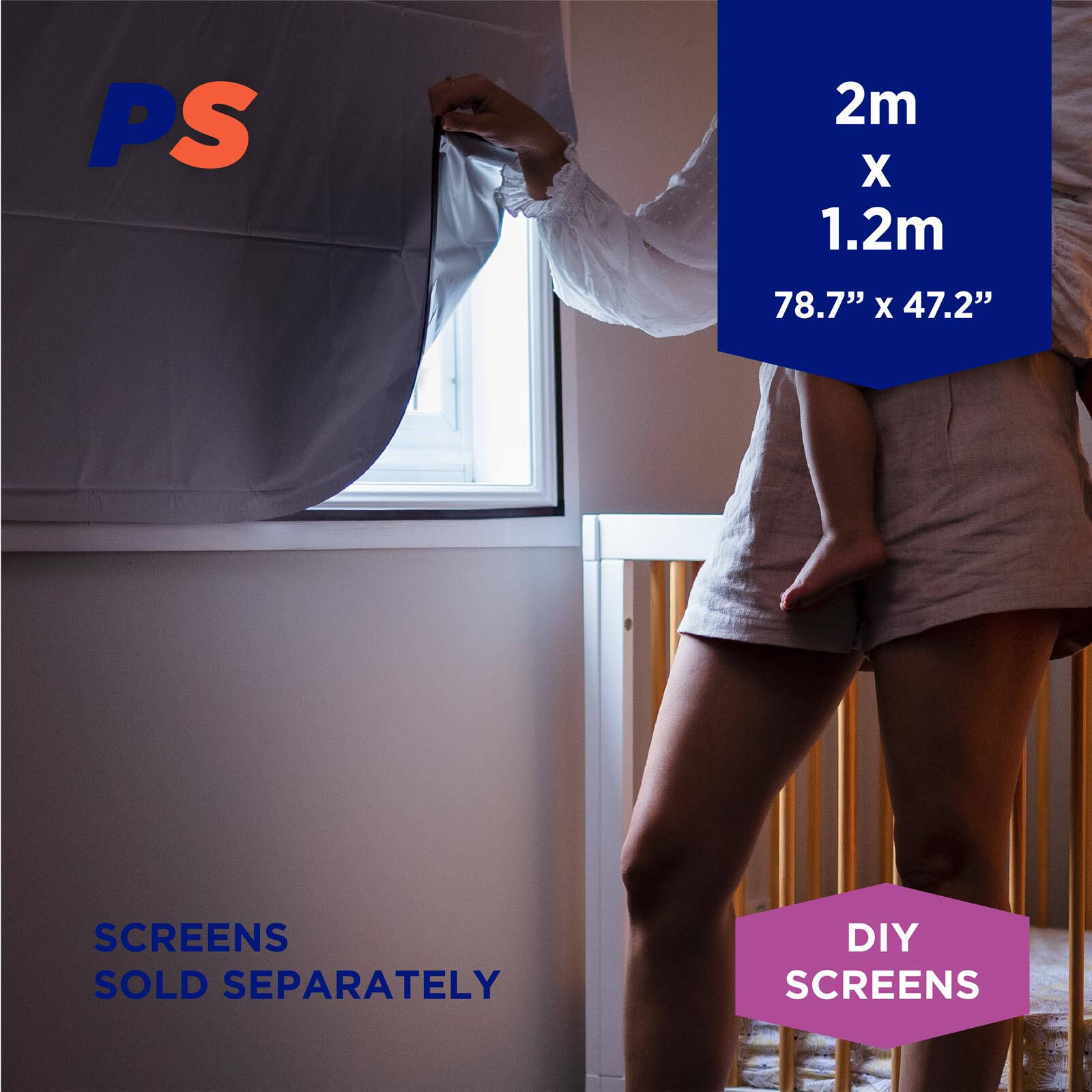 Permastik 2 x 1.2m Silver Polyester Blockout Screen Material