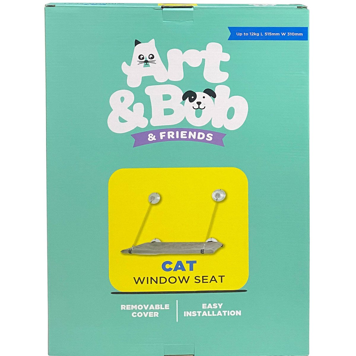 Art Bob Cat Seat Window 310x510mm - Comfortable Resting Place - Easy Installation - SuperSaverAU - view 3