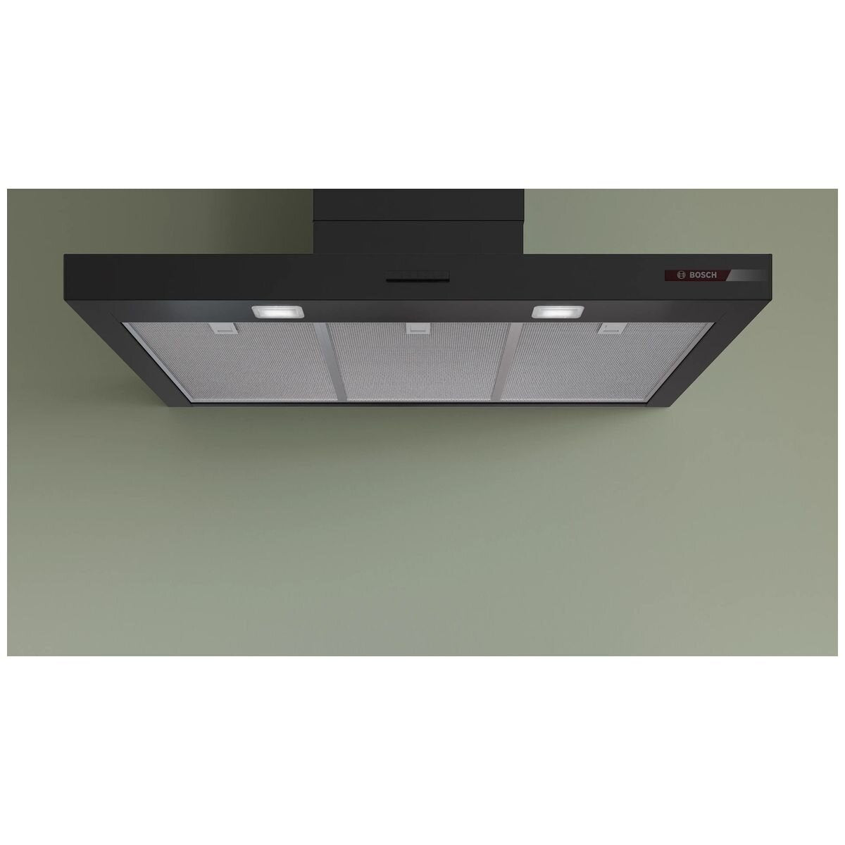 Bosch Series 4 90cm canopy rangehood - Matt black - 594m³/h, 3 power levels, push buttons - DWB95CC60A