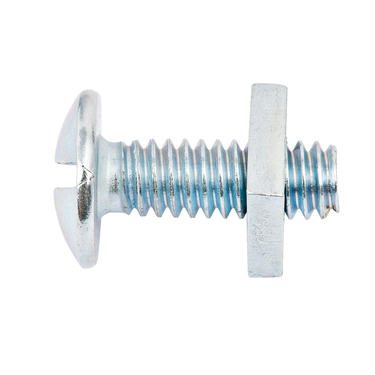 Zenith 1/4" x 25mm Zinc Plated Mushroom Head Bolt and Nut - 12 Pack