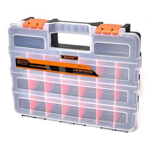 Tactix 310mm 22 Compartment Storage Organiser Box Polypropylene Stackable