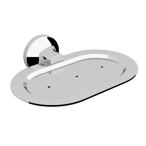 Caroma Sahara 160 x 130mm Soap Dish, Solid Brass Chrome Wall Mount