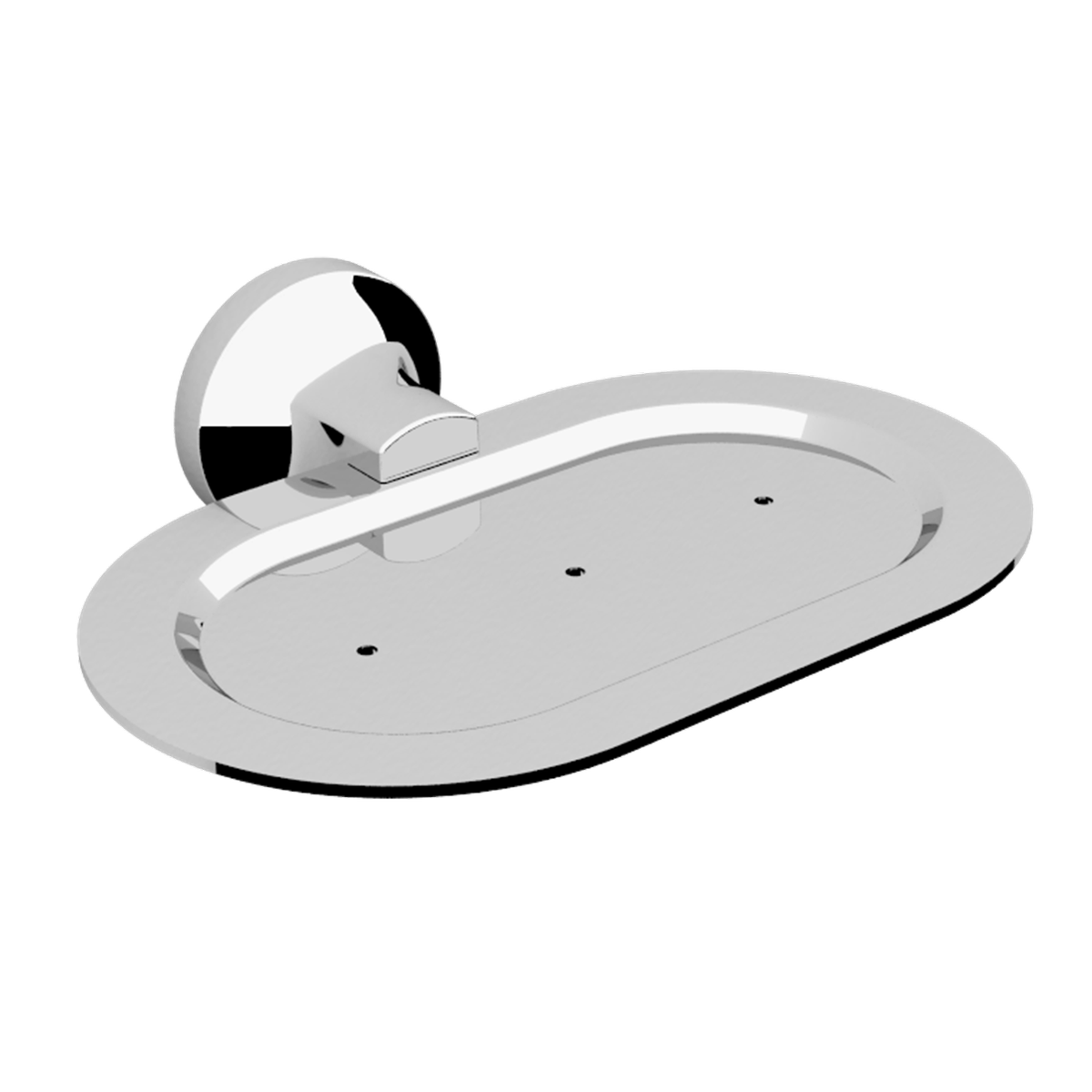 Caroma Sahara 160 x 130mm Soap Dish, Solid Brass Chrome Wall Mount