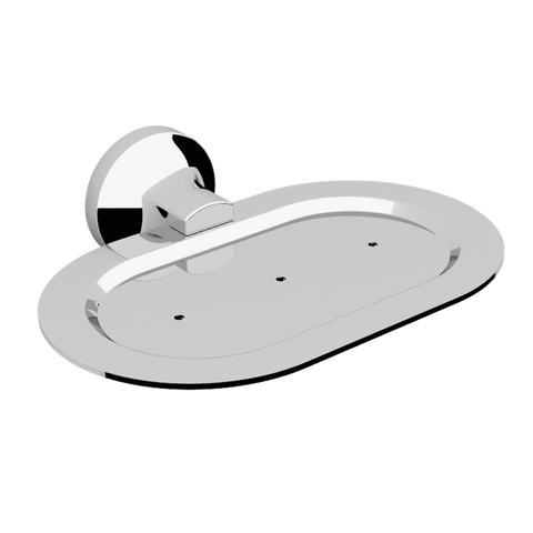 Caroma Sahara 160 x 130mm Soap Dish, Solid Brass Chrome Wall Mount