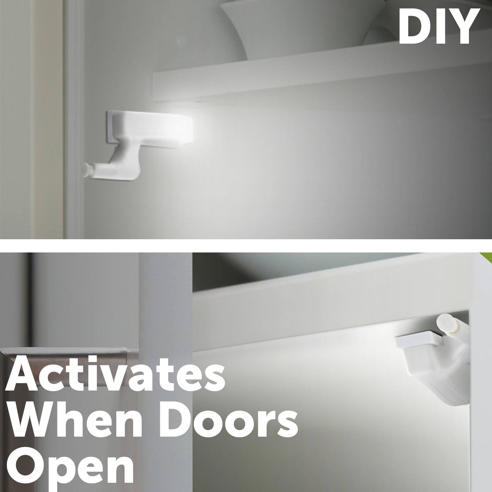 Arlec White LED Cupboard Hinge Light 4 Pack UC104