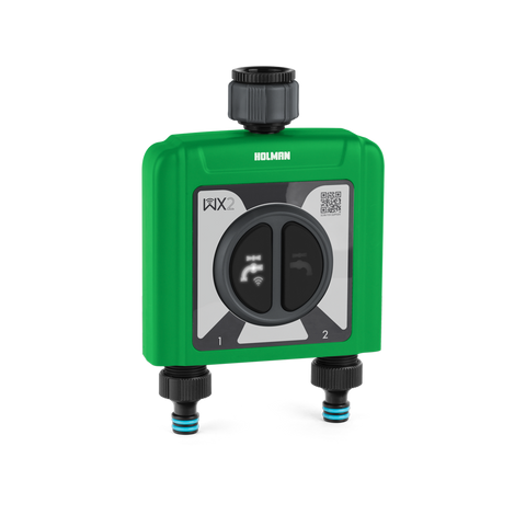 Holman WX2 Dual Outlet Tap Timer - 2 Zone, Cordless, Programmable with Auto Shut-Off
