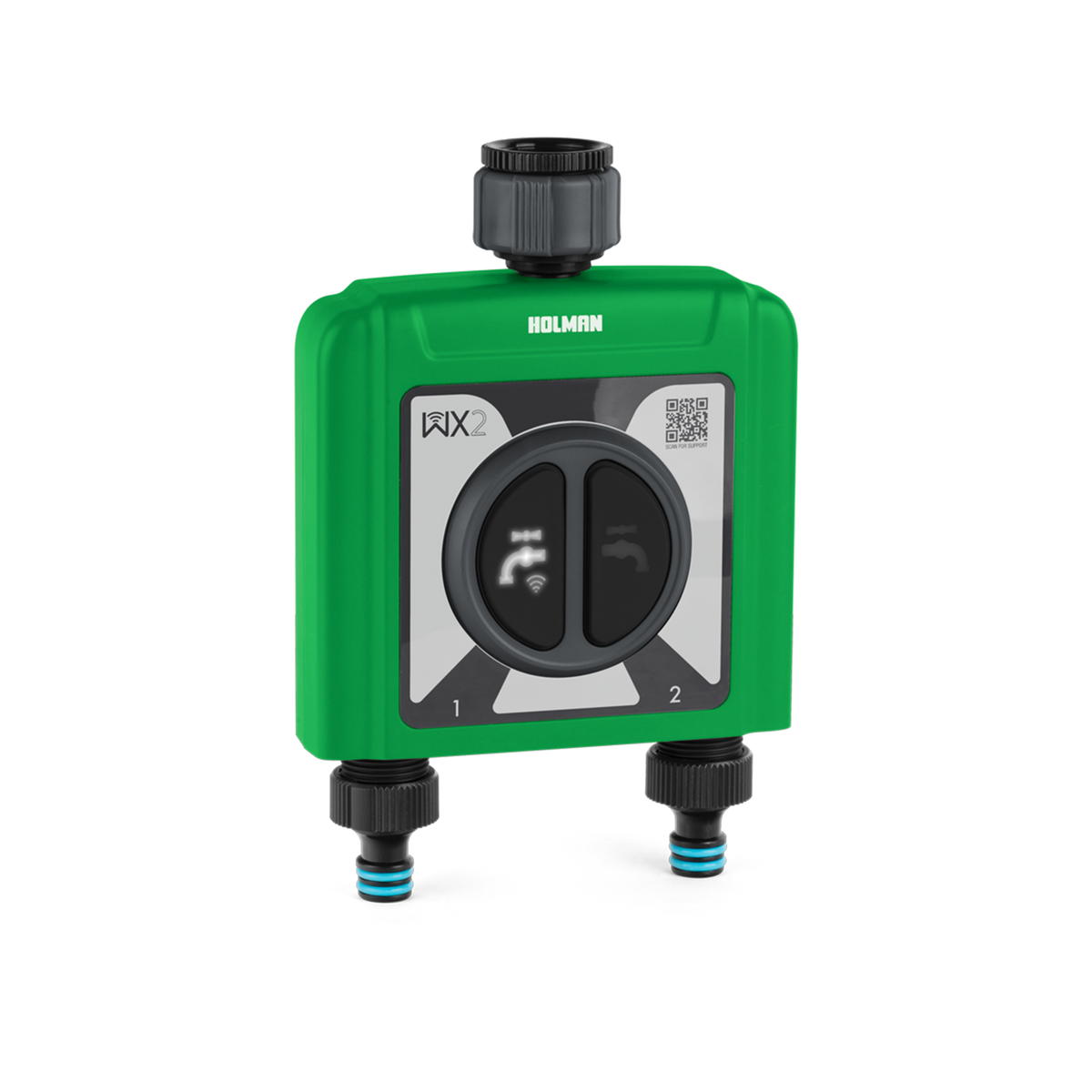 Holman WX2 Dual Outlet Tap Timer - 2 Zone, Cordless, Programmable with Auto Shut-Off