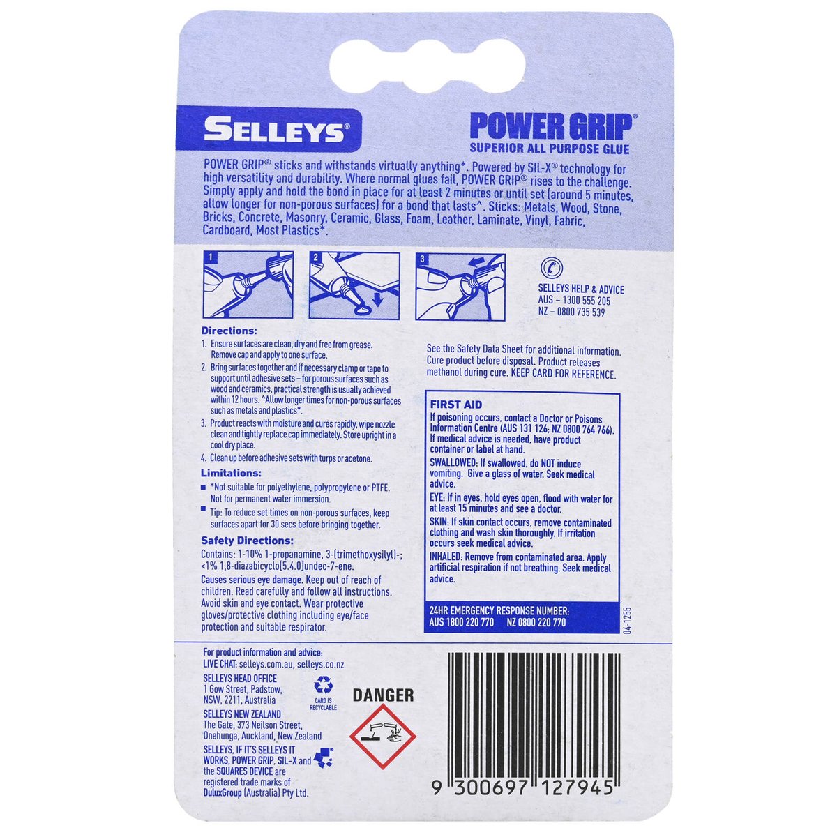 Selleys 5g Power Grip Super Strong All Purpose Adhesive Sil-X Polymer