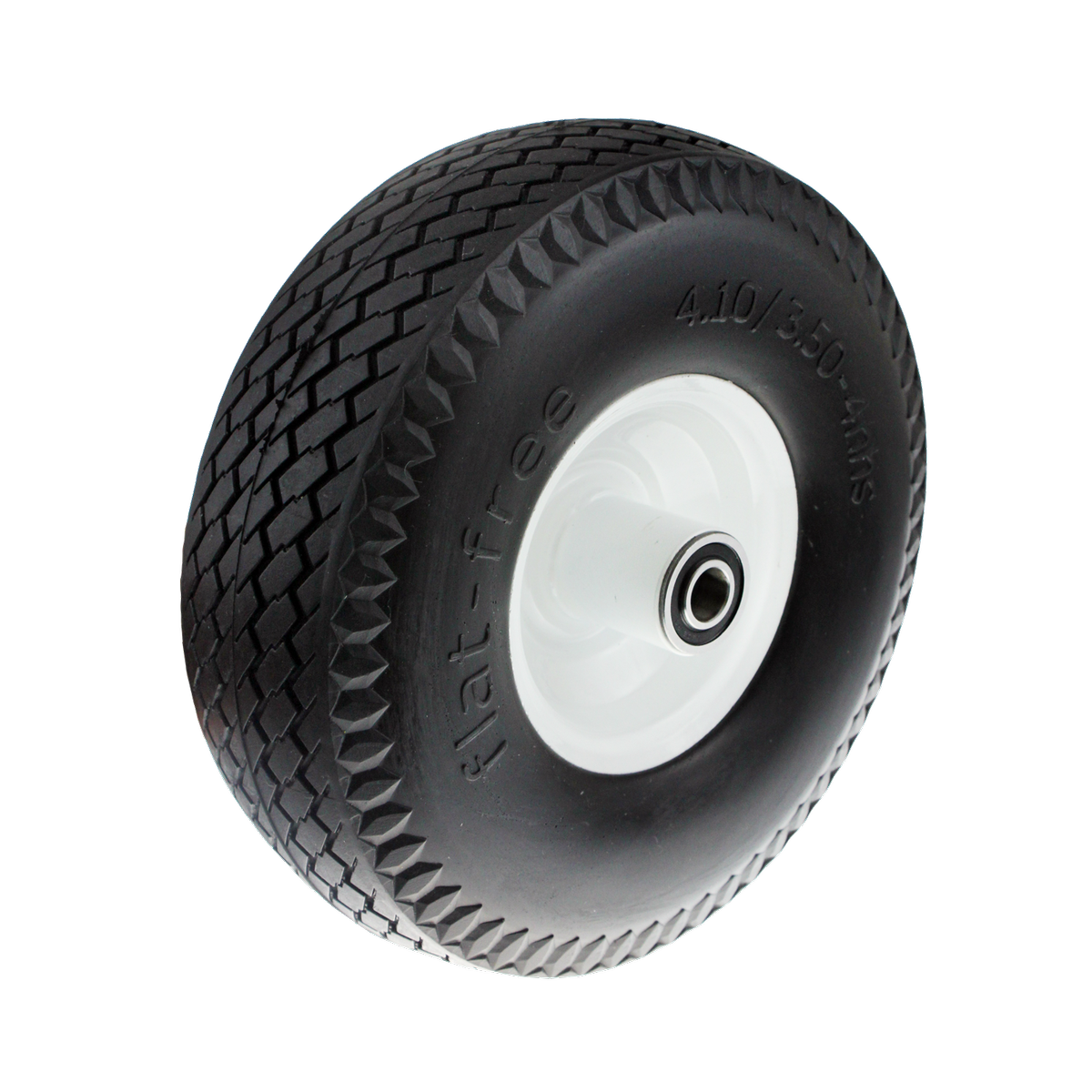 Easyroll 3.5 x 4" Flat Free Puncture Proof Trolley Wheel, 5/8" Axle, 80kg