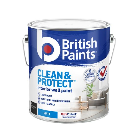 British Paints Black Matt Clean & Protect Interior Paint 4L