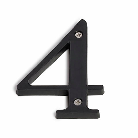 Sandleford 85mm Black Plastic House Number 4 - Weather Resistant