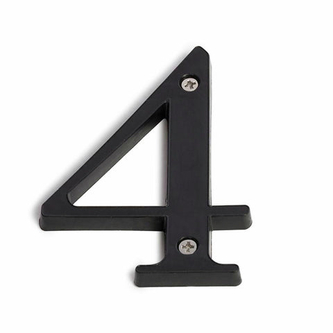 Sandleford House Number 4 - 85mm Black Plastic Numeral - SuperSaverAU - view 1