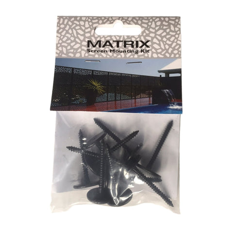 Jack Matrix Screen Mounting Kit - 10 Pack - Steel - Charcoal Colour - SuperSaverAU - view 1