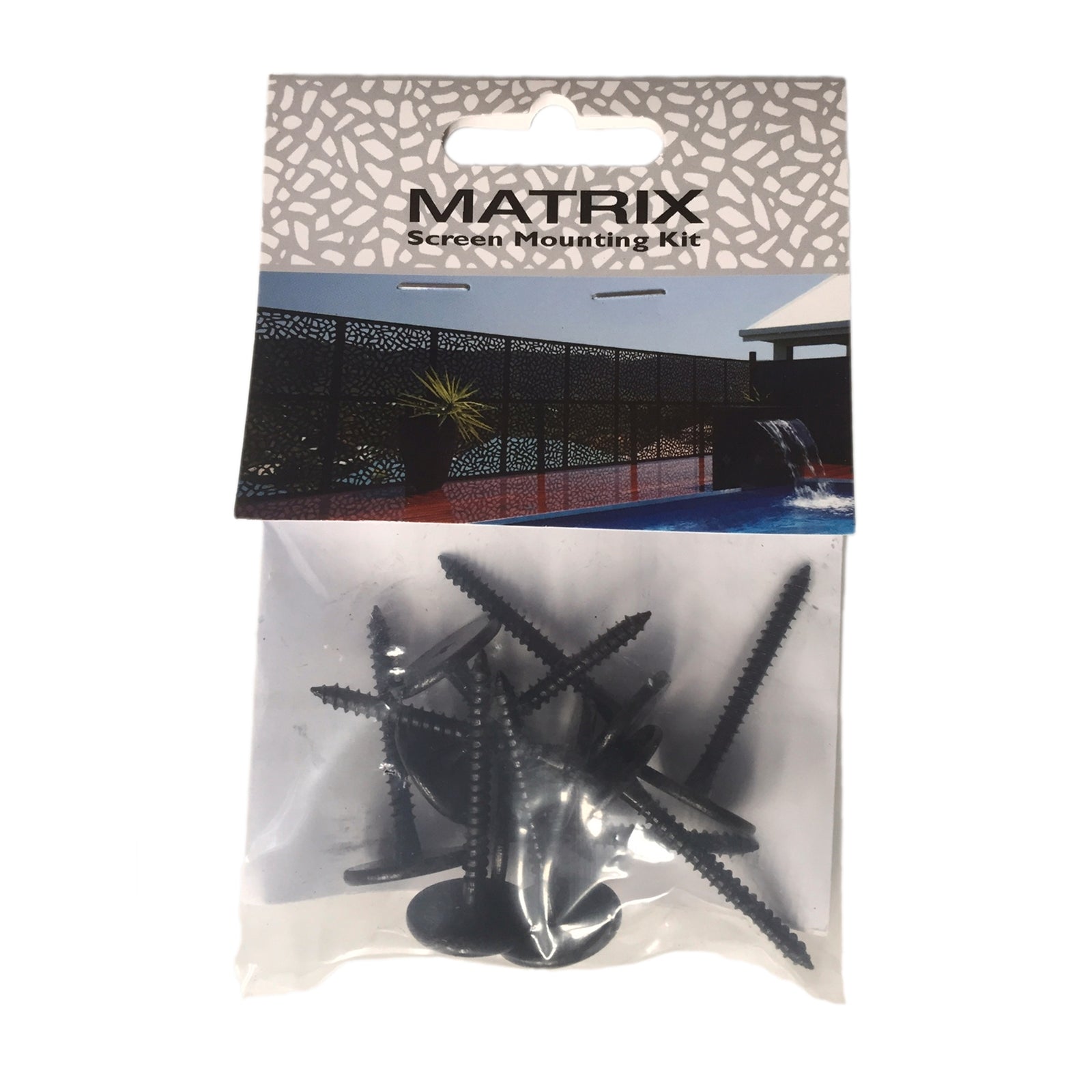 Jack Matrix Charcoal Screen Mounting Kit Steel Black Nickel Zinc Plated
