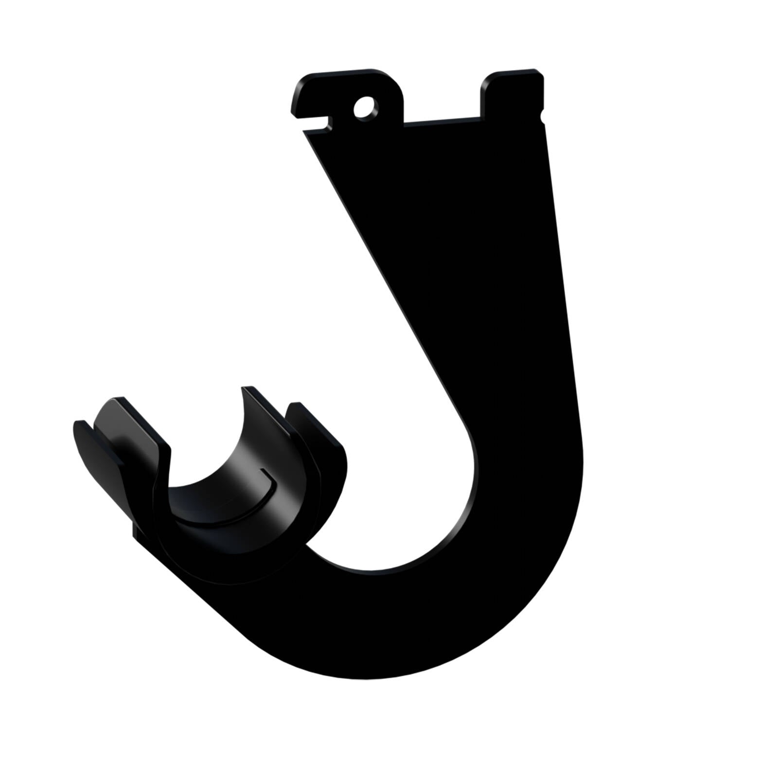 Flexi Storage Home Solutions 40 x 100 x 80mm Black Steel Hanging Rod Bracket - 2 Pack