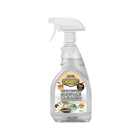 DIGGERS Vanilla Multi-Purpose Surface Cleaner 500ml - Antibacterial Spray
