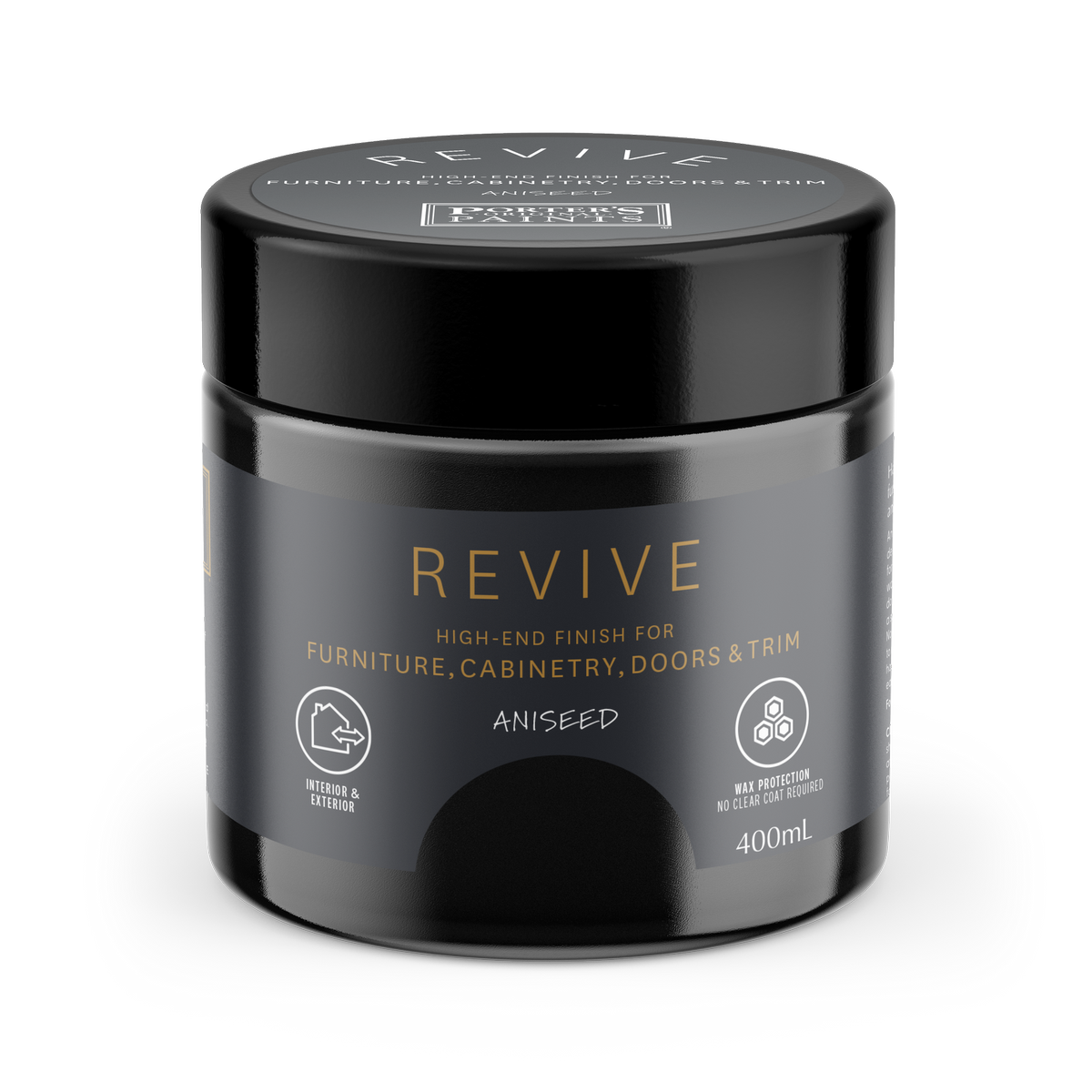 Porter S Paints Revive Furniture and Cabinetry Paint 400ml Aniseed - Washable, Durable Finish - SuperSaverAU - view 1