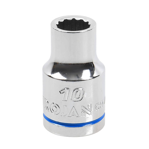 Trojan 10mm Socket 1/2 Drive - Polished Chrome Vanadium - Durable - 12-Point - SuperSaverAU - view 1