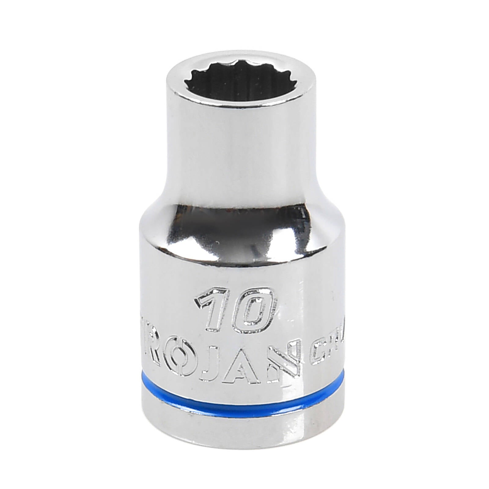 Trojan 10mm Socket, 1/2" Drive, Chrome Vanadium, 12 Point