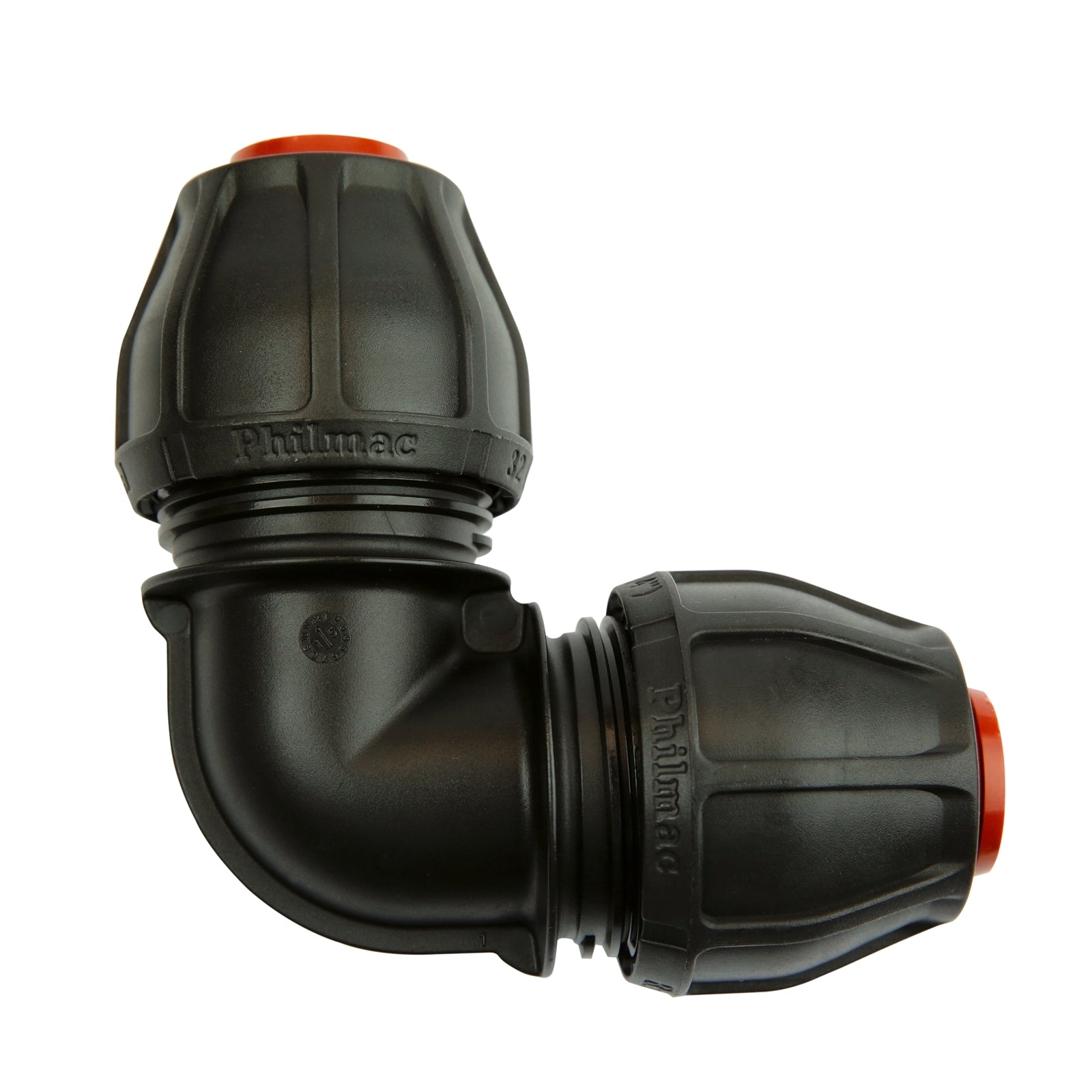 Philmac 1-1/2" Rural Elbow Poly x Poly 90 Degree - Polypropylene, Underground Rated