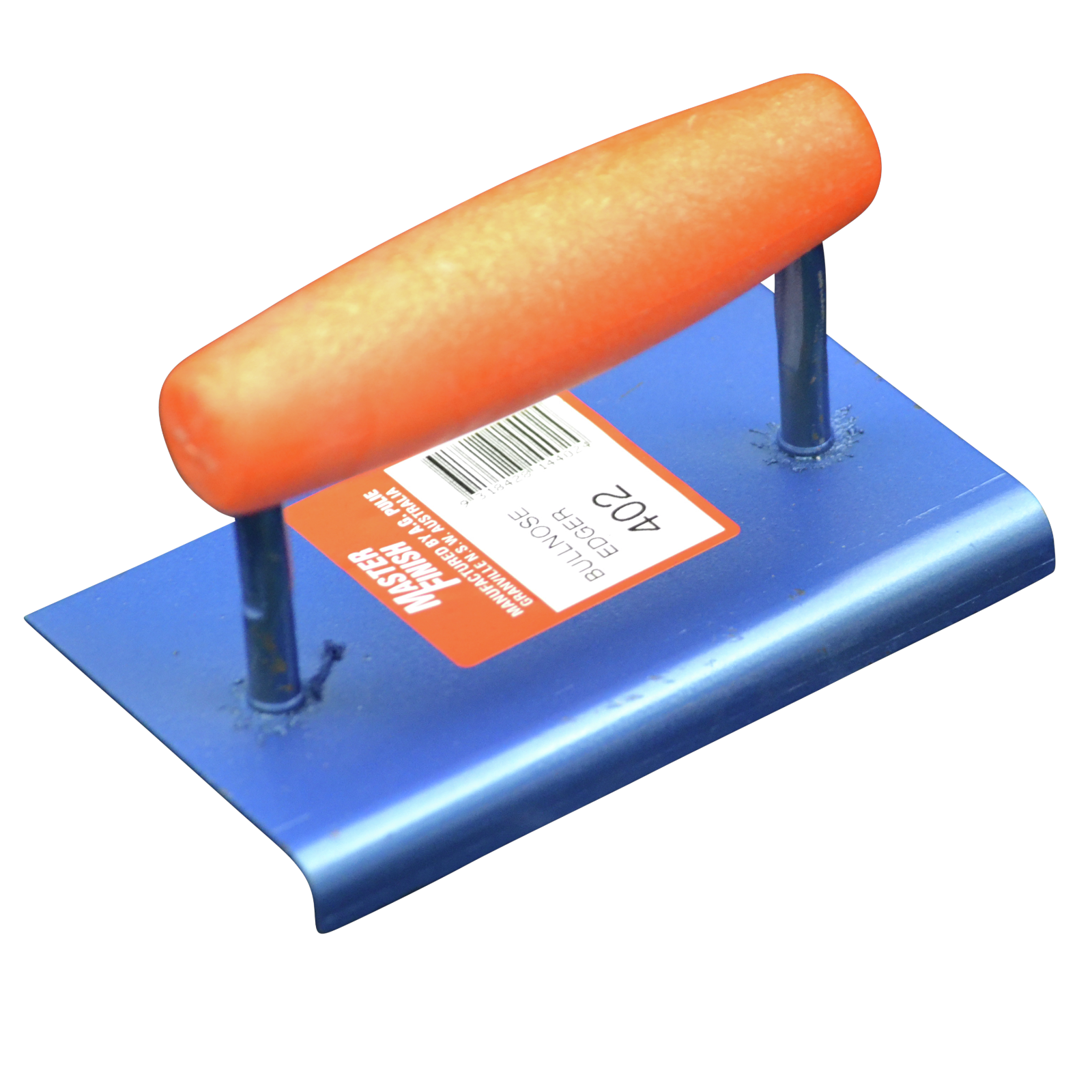 Masterfinish Bullnose Cement Edger Steel Blade with Plastic Handle, Blue