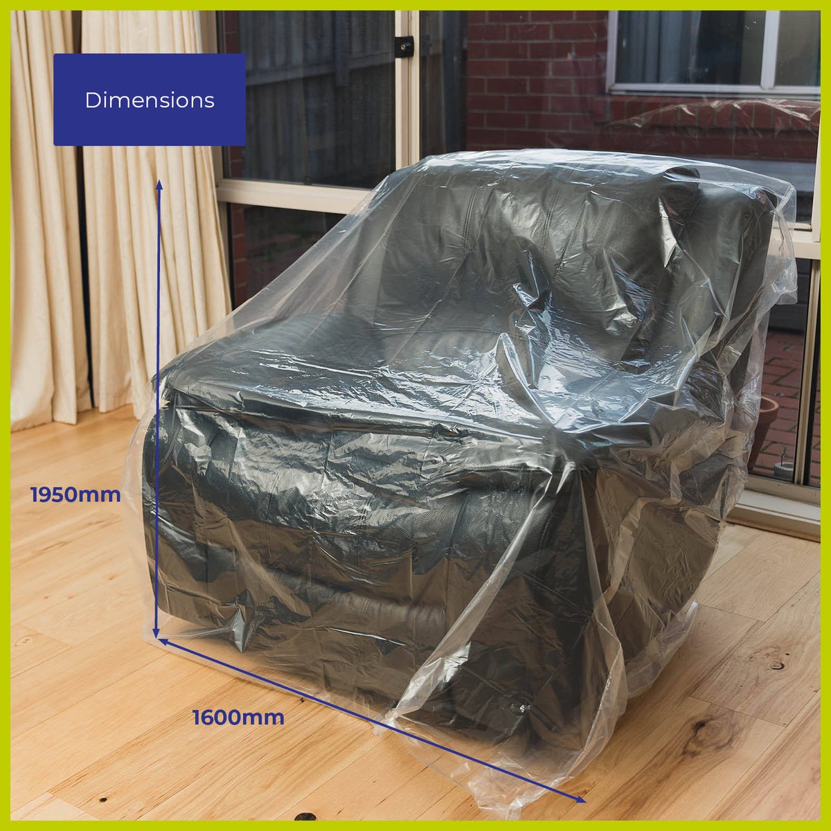 Packz 1950 x 1600mm Clear Plastic 1 Seat Lounge Cover