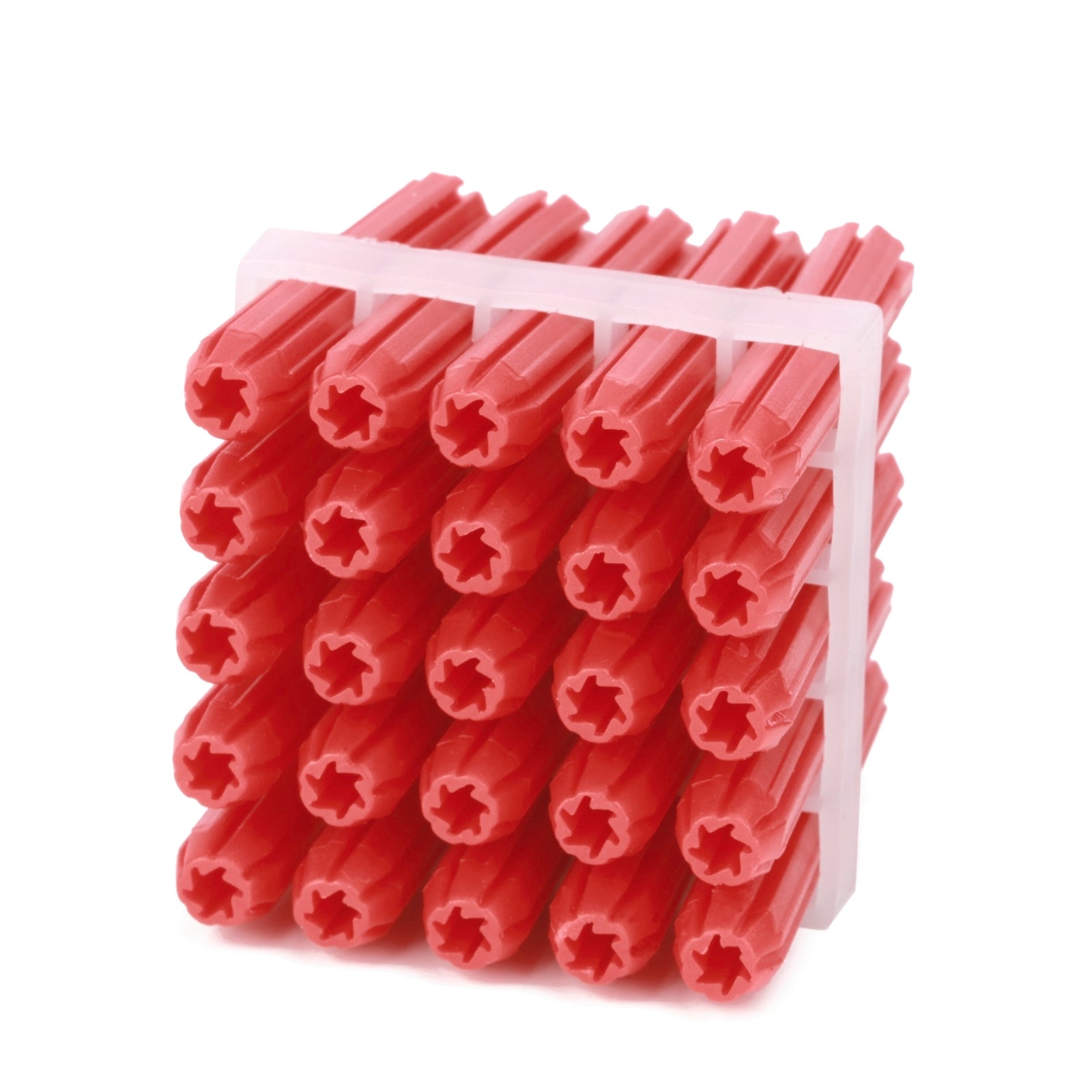 Ramset 6 x 35mm Red Plastic Frame Wall Plugs - 25 Pack