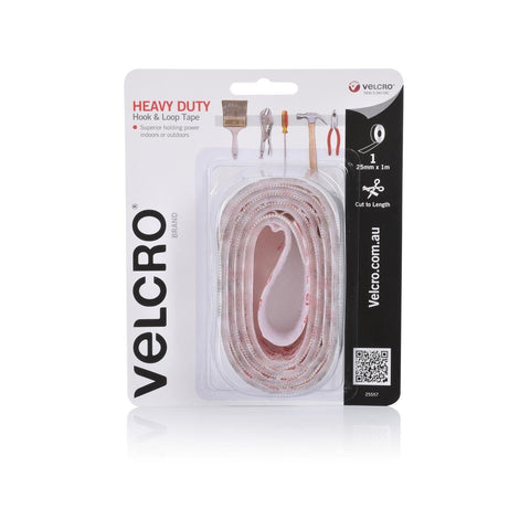 VELCRO® Brand Heavy Duty Hook and Loop Tape - 25mm x 1m - Nylon - Indoor - SuperSaverAU - view 1