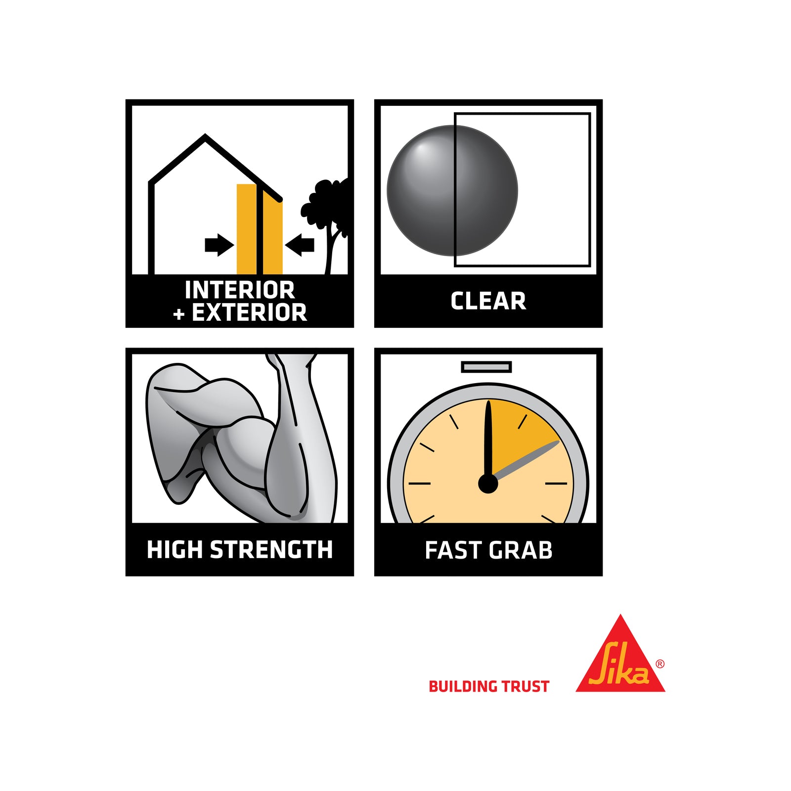 Sika Sikaflex-112 290ml Crystal Clear Adhesive Sealant