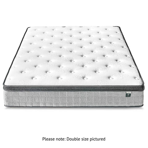 Zinus 30cm Double Support Plus Pocket Spring Mattress - Plush Euro Top, iCoils - AU-MSSPGR-12D