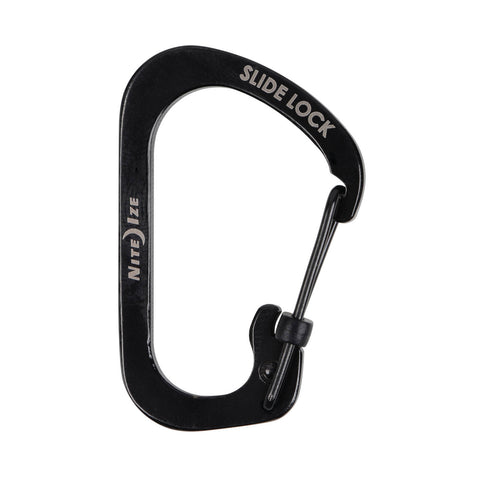 Nite Ize Size 2 Carabiner Slide Lock, Black Stainless Steel