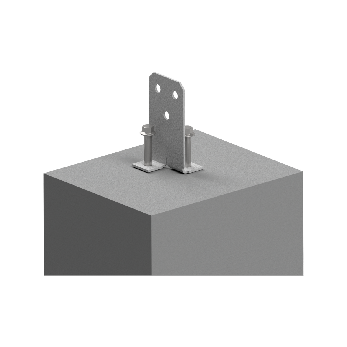 Vuepro 90mm Galvanised Concealed Bolt Down Post Support - Durable Steel - SuperSaverAU - view 4