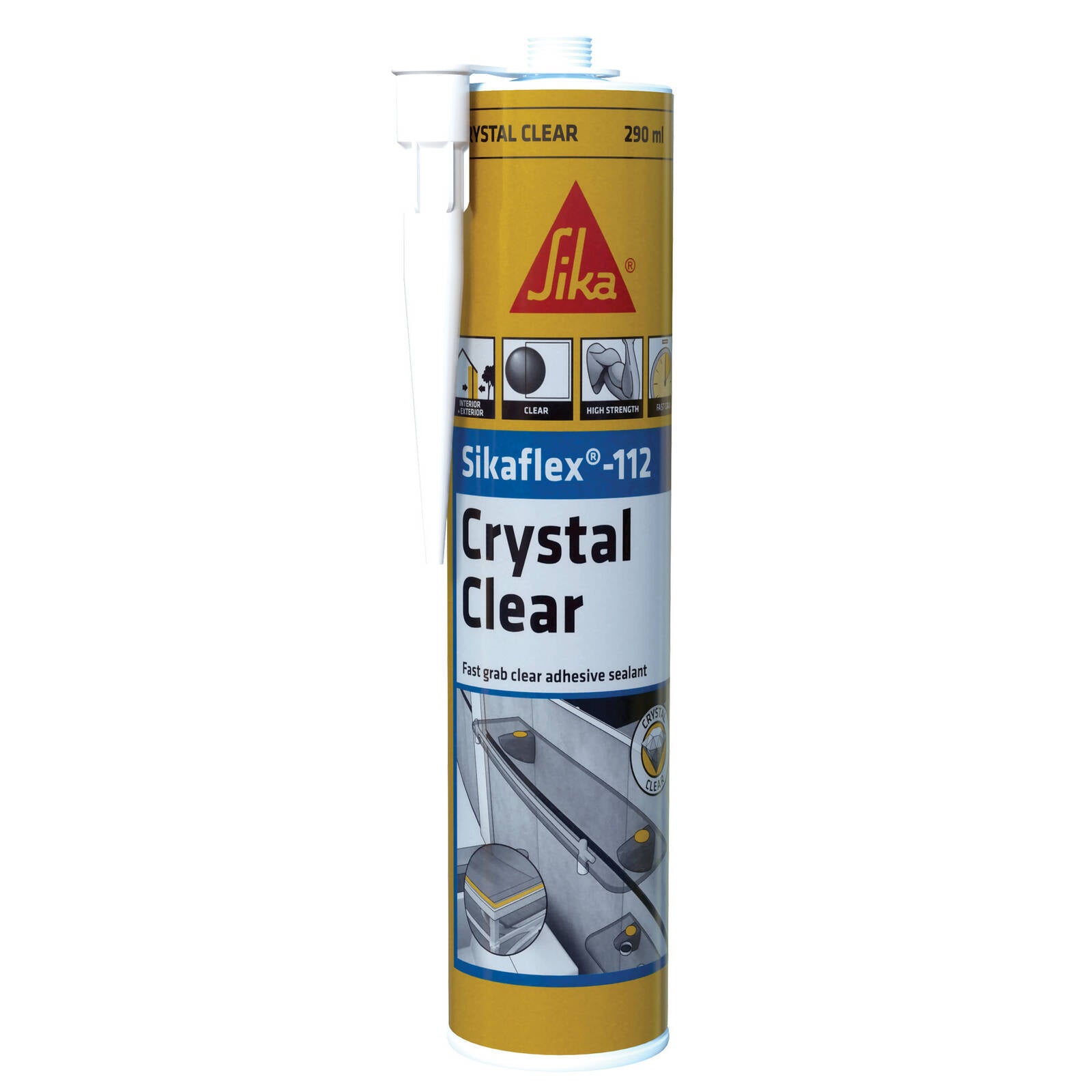 Sika Sikaflex-112 290ml Crystal Clear Adhesive Sealant