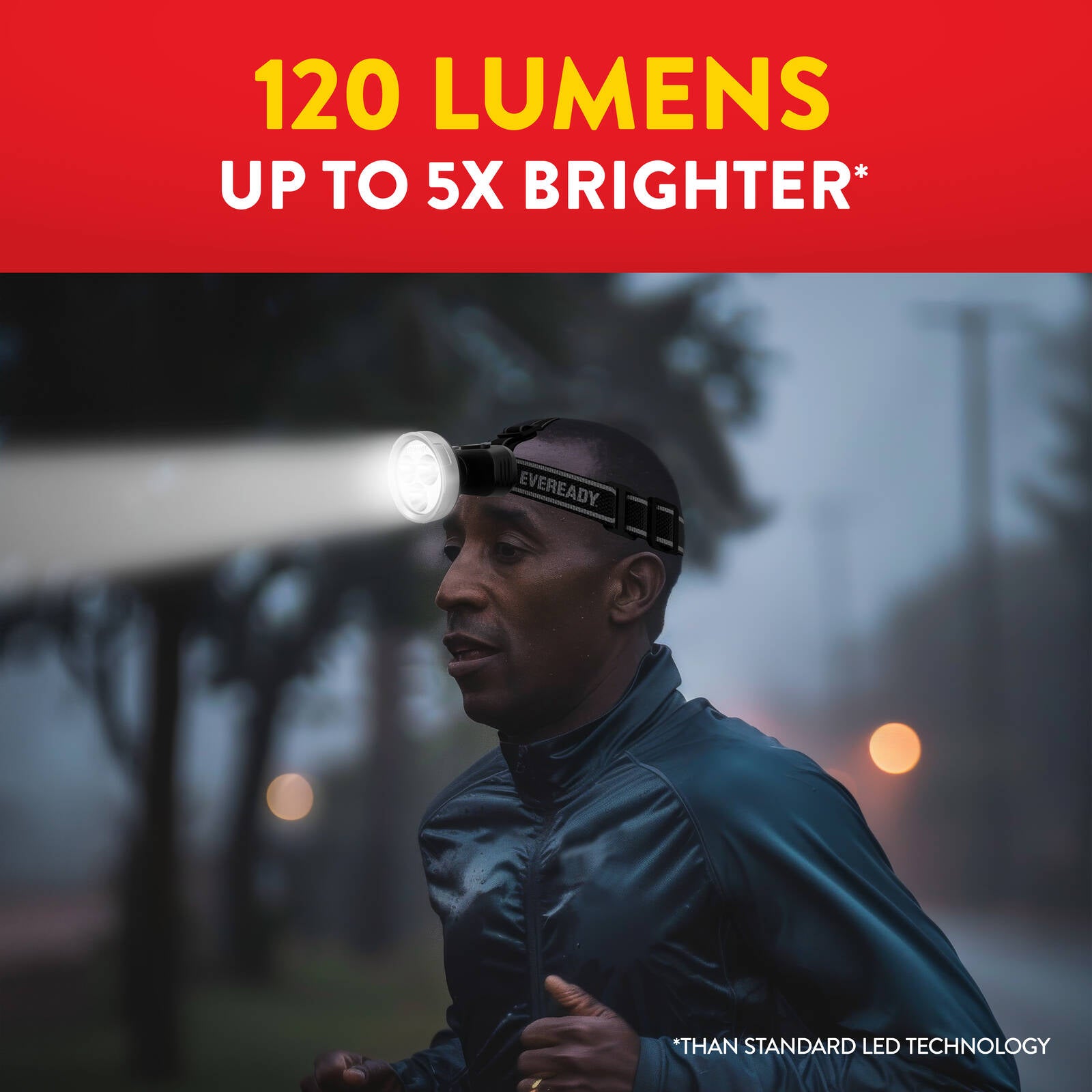 Eveready Rechargeable LED Headlight 120 Lumen, Hands-Free VPHDL4