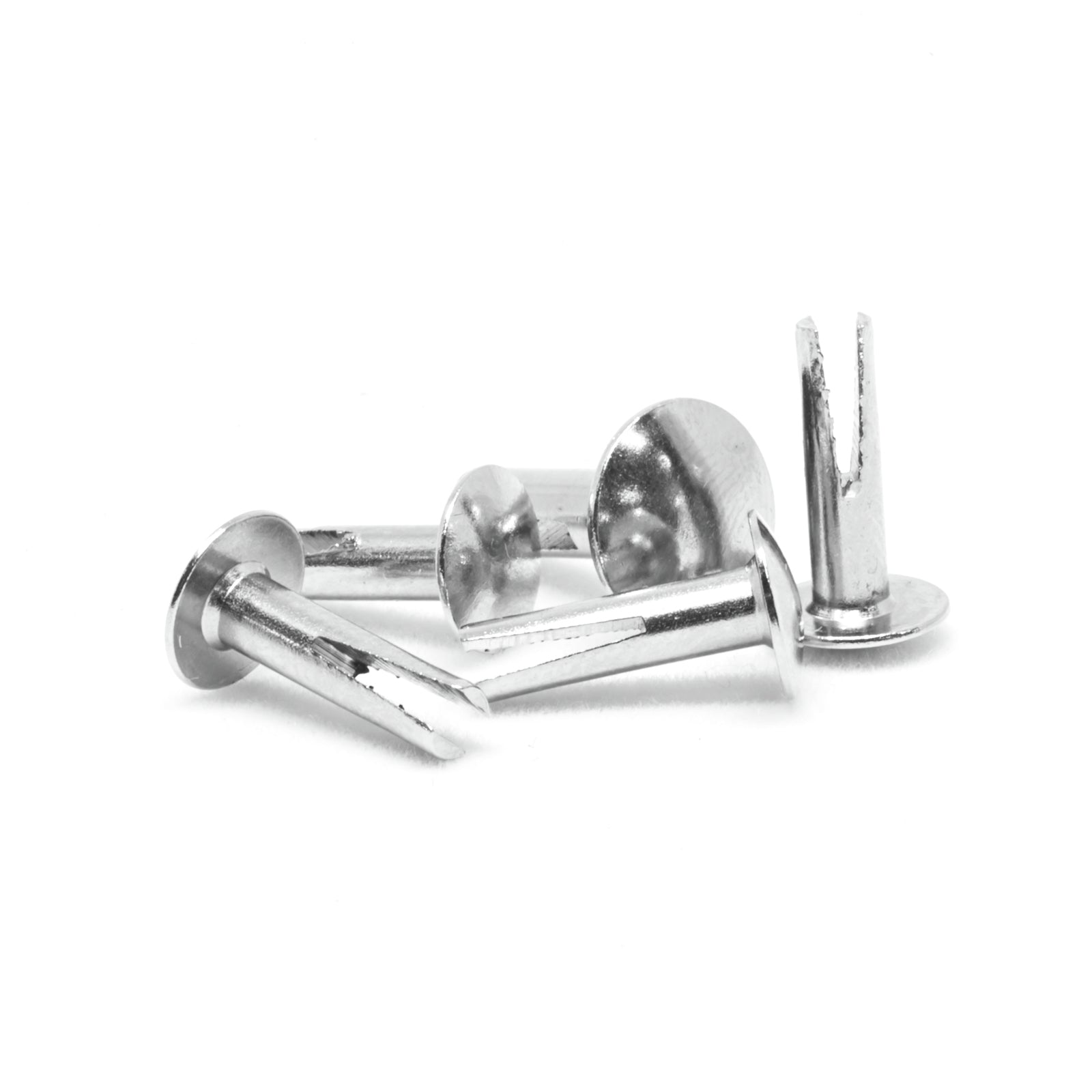 Pinnacle 12.5 x 3mm Nickel Plated Bifurcated Rivets - 20 Pack