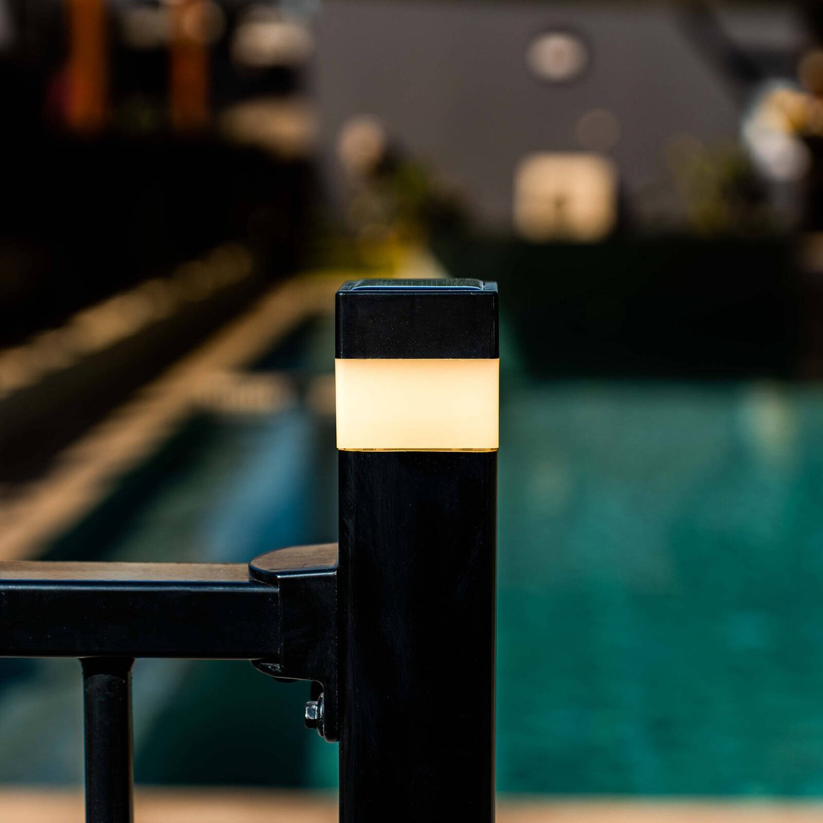 ProtectorAl 50 x 50mm Cool White Solar Fence Lights - 2 Pack