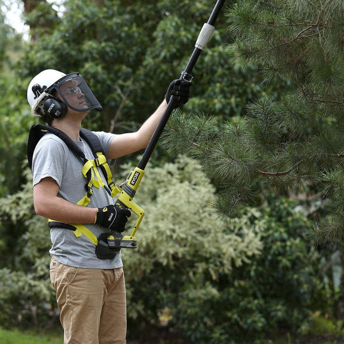 Ryobi Garden Helmet Kit - 1.05kg - White & Black - Safety Gear - SuperSaverAU - view 4