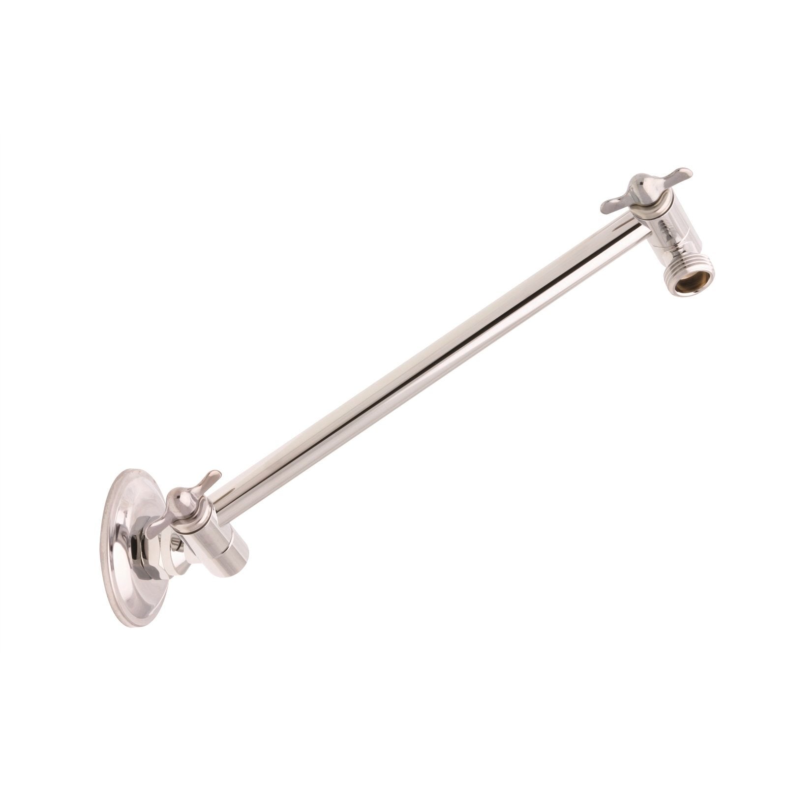 Flexispray All Directional Shower Arm, Chrome Brass, 225mm, Height Adjustable, Wall Mount