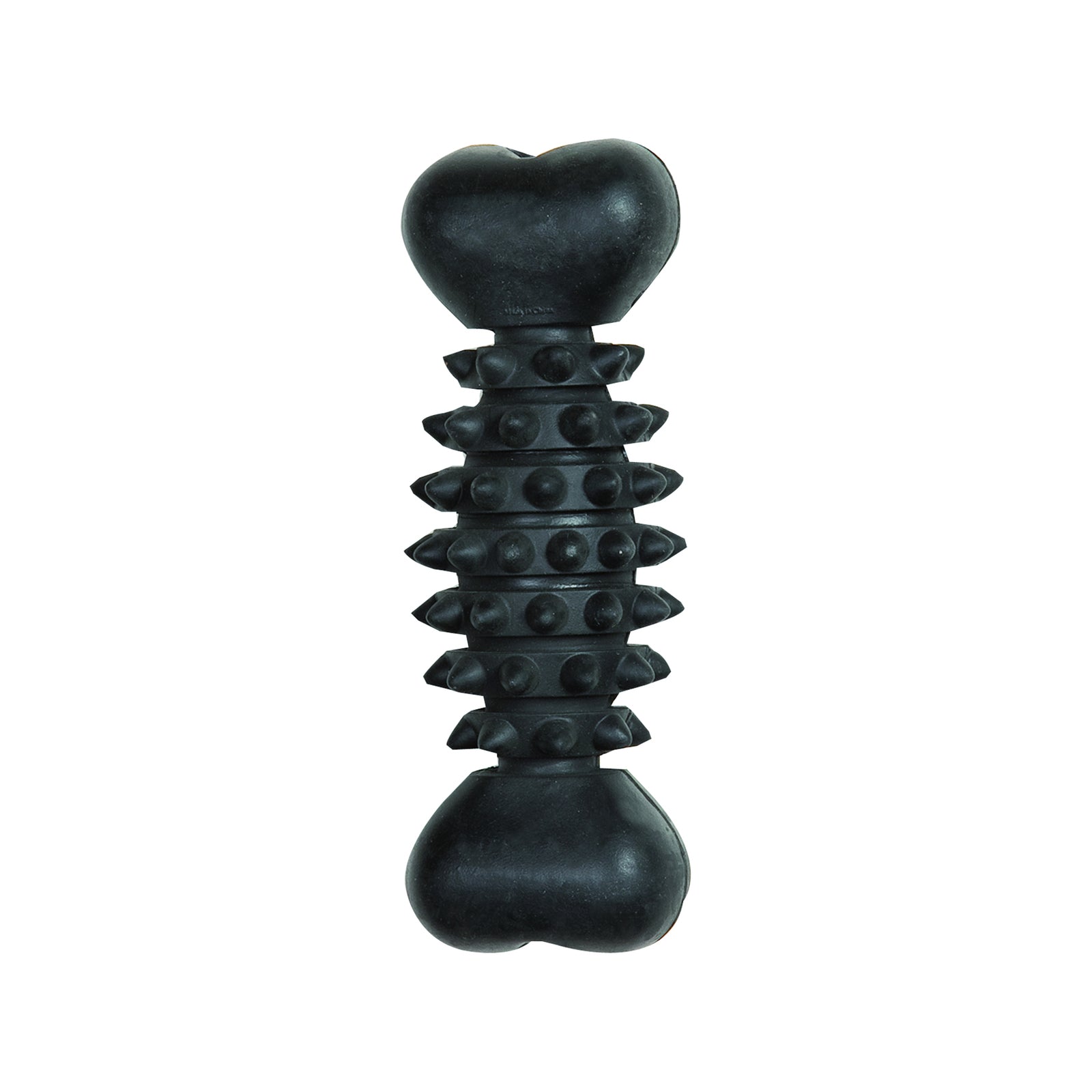 Gladiator 20cm Black Rubber Bone Dog Toy - Treat-Fillable Dental Chew