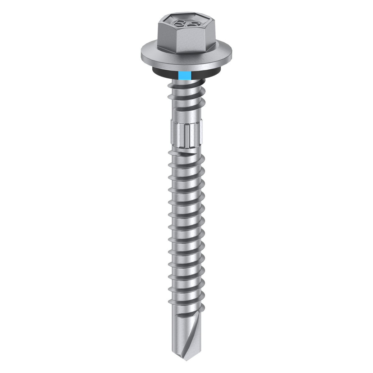 Bremick 12G x 51mm Roofing/Metal Hex Screw with Seal, Drill Point Fine Thread - 1000 Box