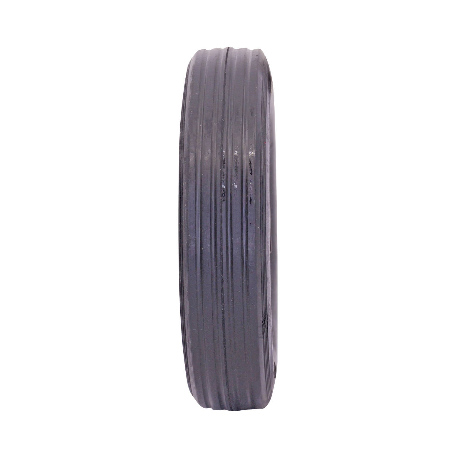 Easyroll 150mm Black Rubber Tyre with Red Metal Centre, Solid, 50kg Load