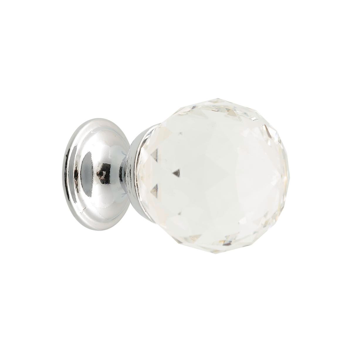 Prestige 25mm Chrome Plated Glass Cabinet Knob