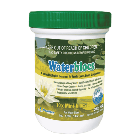 Algaefree Waterbloc Bio Natural Water Treatment Block 200g, Treats 1000L