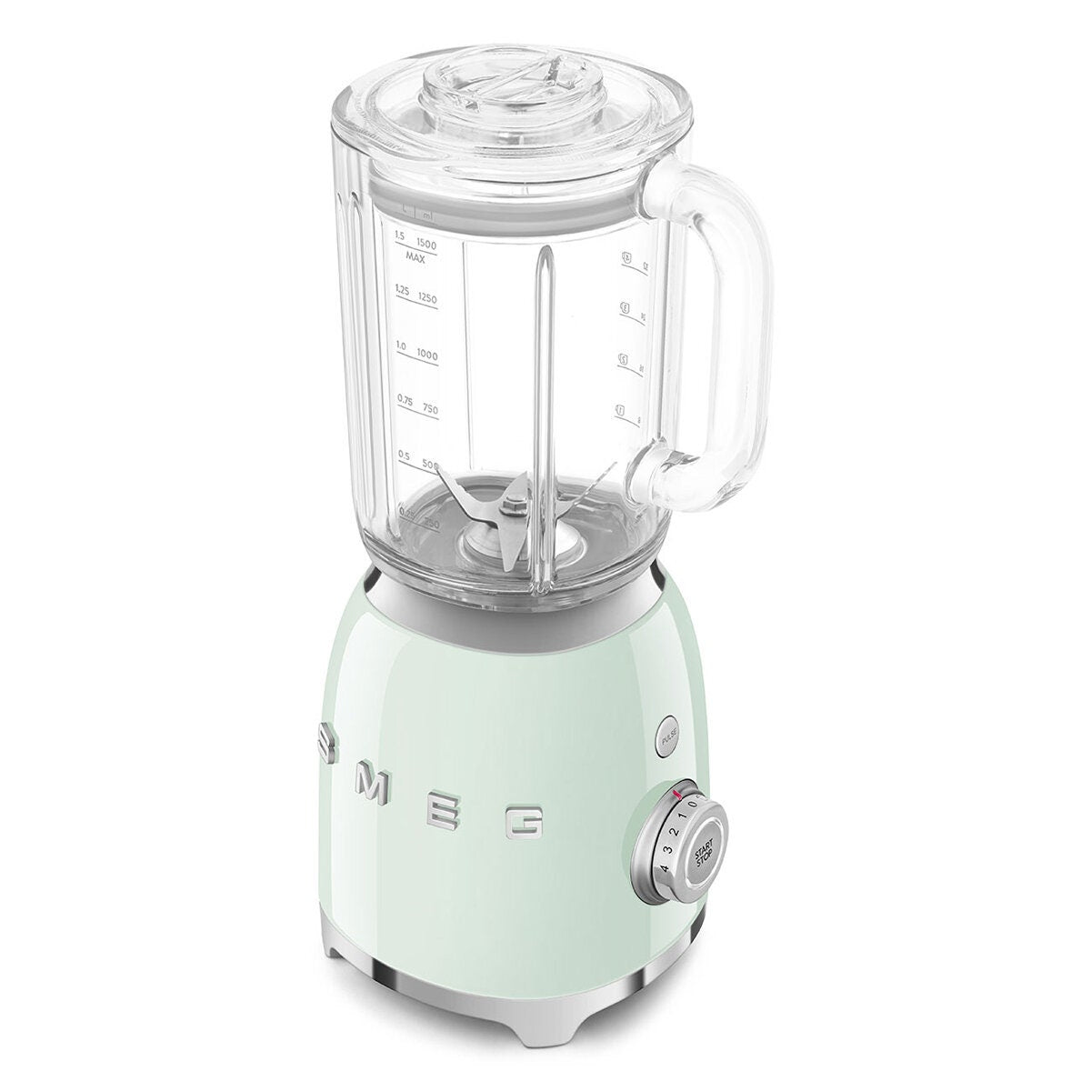 Smeg 50s Style Retro Bench Blender 1.5L - Pastel Green - 800W Motor, 4 Preset Programs - BLF03PGAU