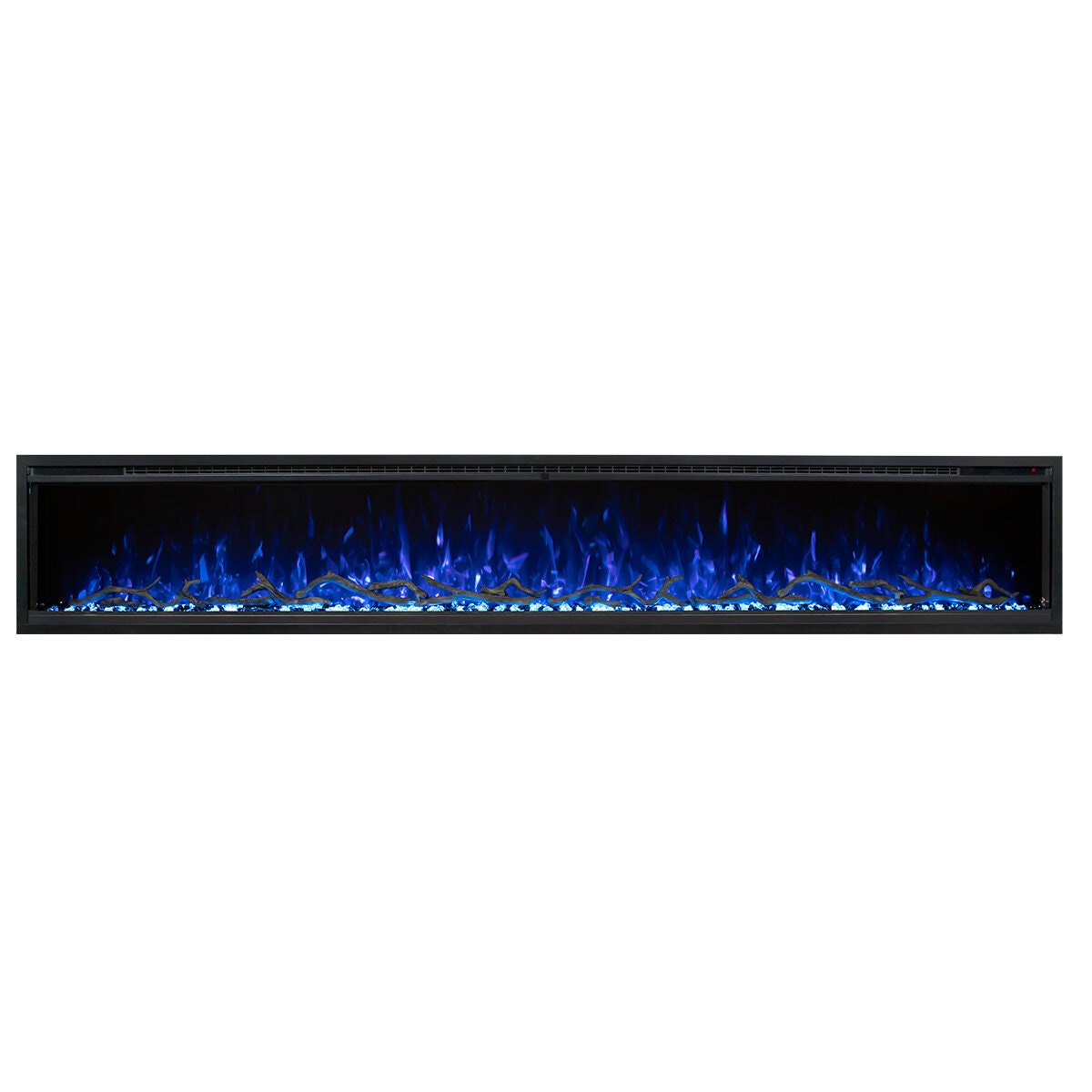 Modern Flames Spectrum 100 Inch Electric Fireplace - Black - Hybrid-FX Flame Technology - SPS-100BAUS