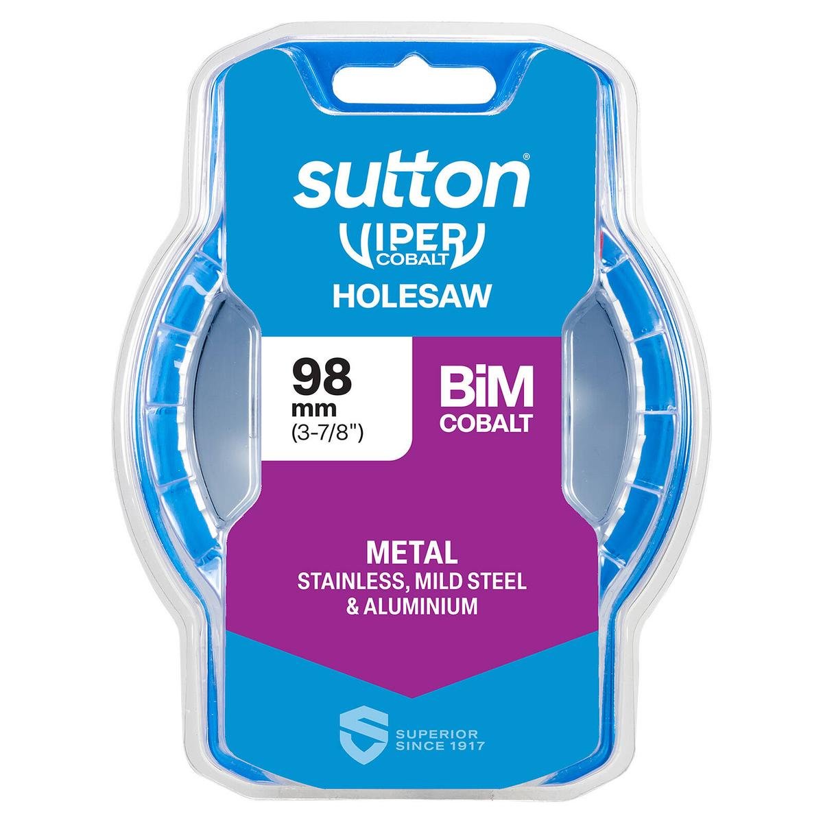 Sutton Tools 98mm Viper Cobalt Bi-Metal Holesaw 32mm Cutting Depth