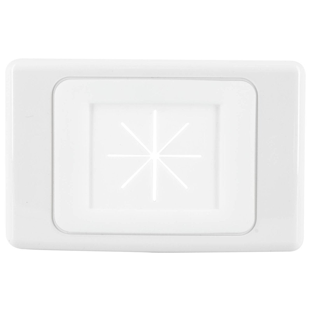 Deta Heavy Duty Rubber Brush Plate - 13mm x 75mm x 115mm - White - Cable Management - SuperSaverAU - view 1