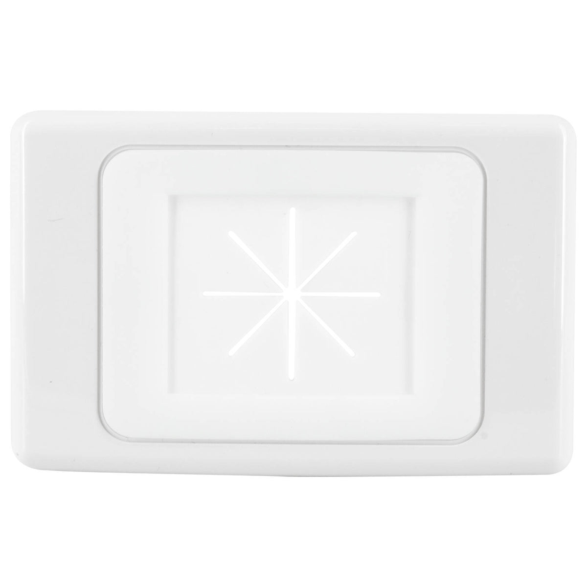 DETA Heavy Duty Brush Plate, White Polycarbonate, Standard Profile